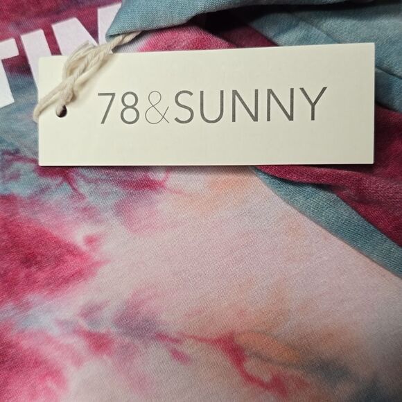 382 NWT 78&Sunny Sunshine All The Time" Tie Dye Graphic Pullover 1X (14W-16W) - Picture 5 of 8
